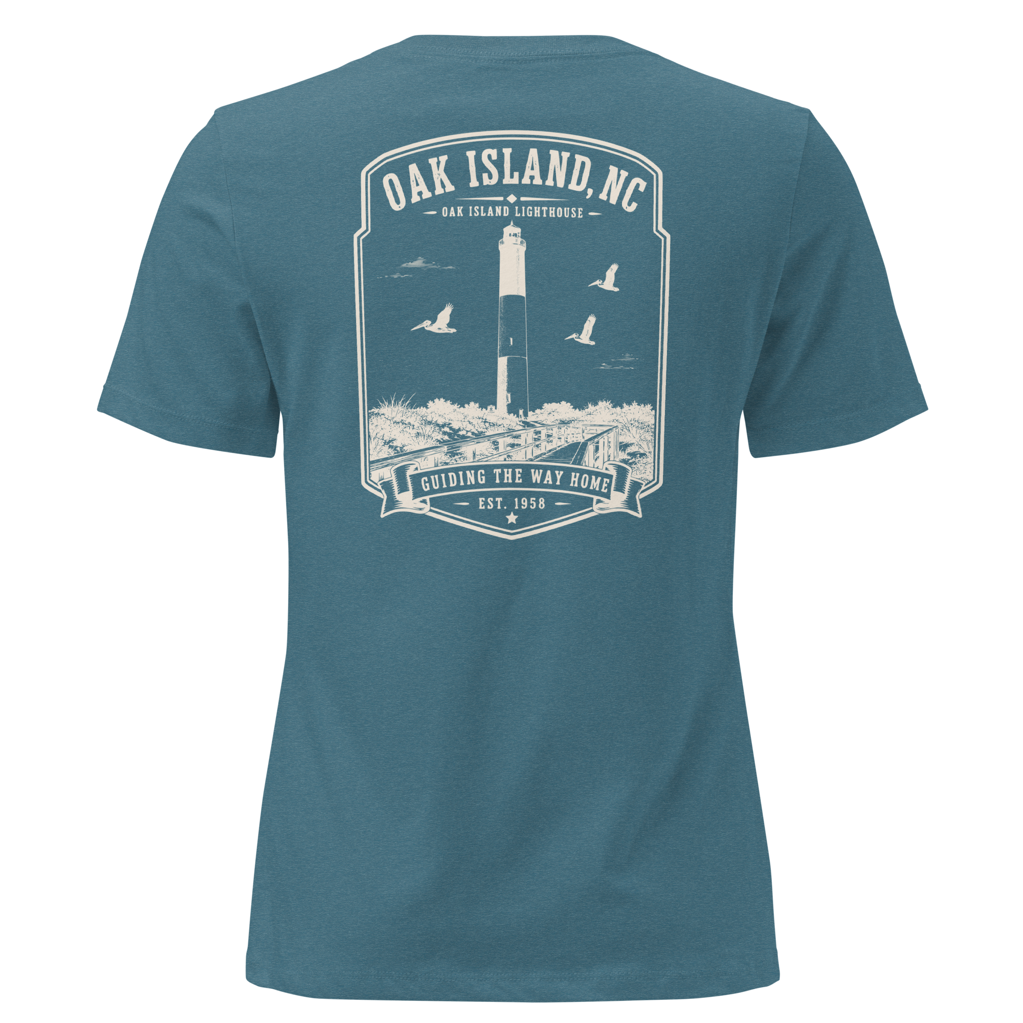 Oak Island, NC - Oak Island Lighthouse - Women's Relaxed T-Shirt