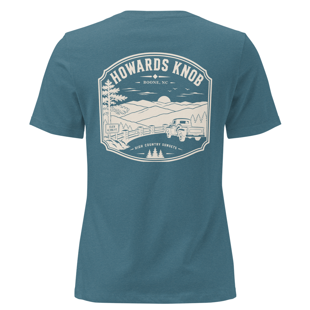 Boone NC - Howard's Knob - Women's Relaxed T-Shirt