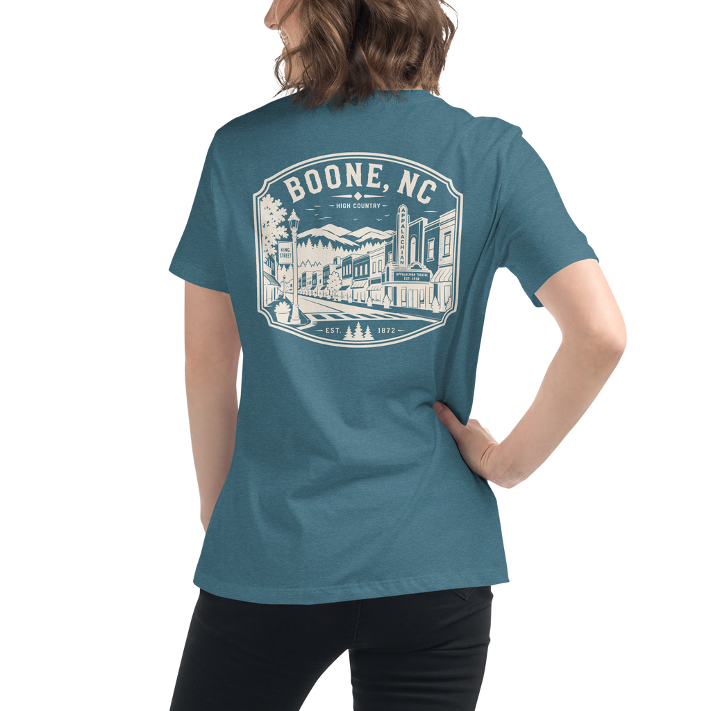 Boone NC - Downtown - Women's Relaxed T-Shirt