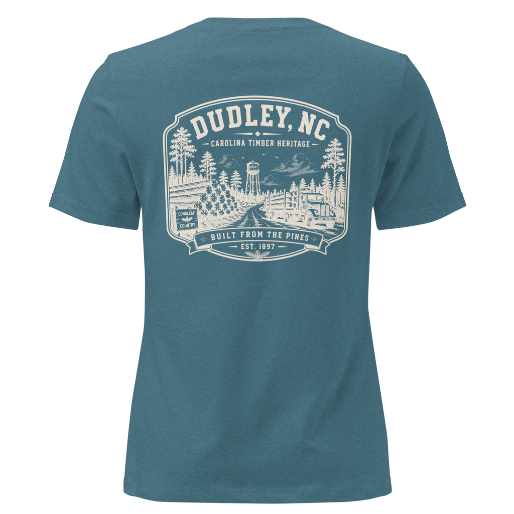 Dudley, NC - Carolina Timber- Women's Relaxed T-Shirt