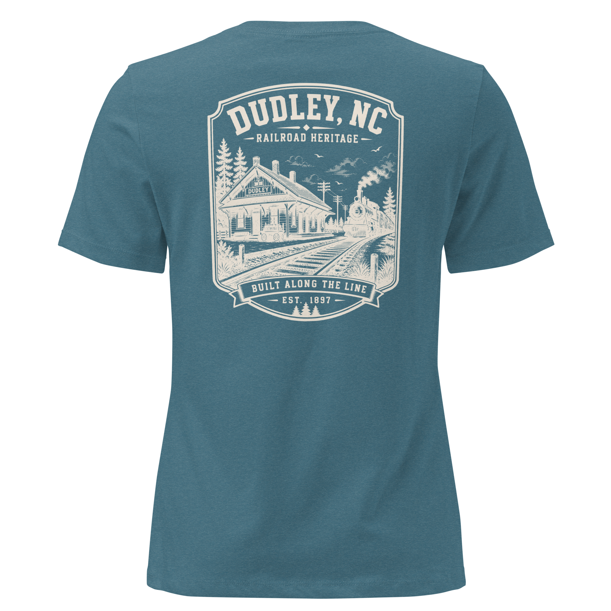 Dudley, NC - Built Along the Line - Women's Relaxed T-Shirt