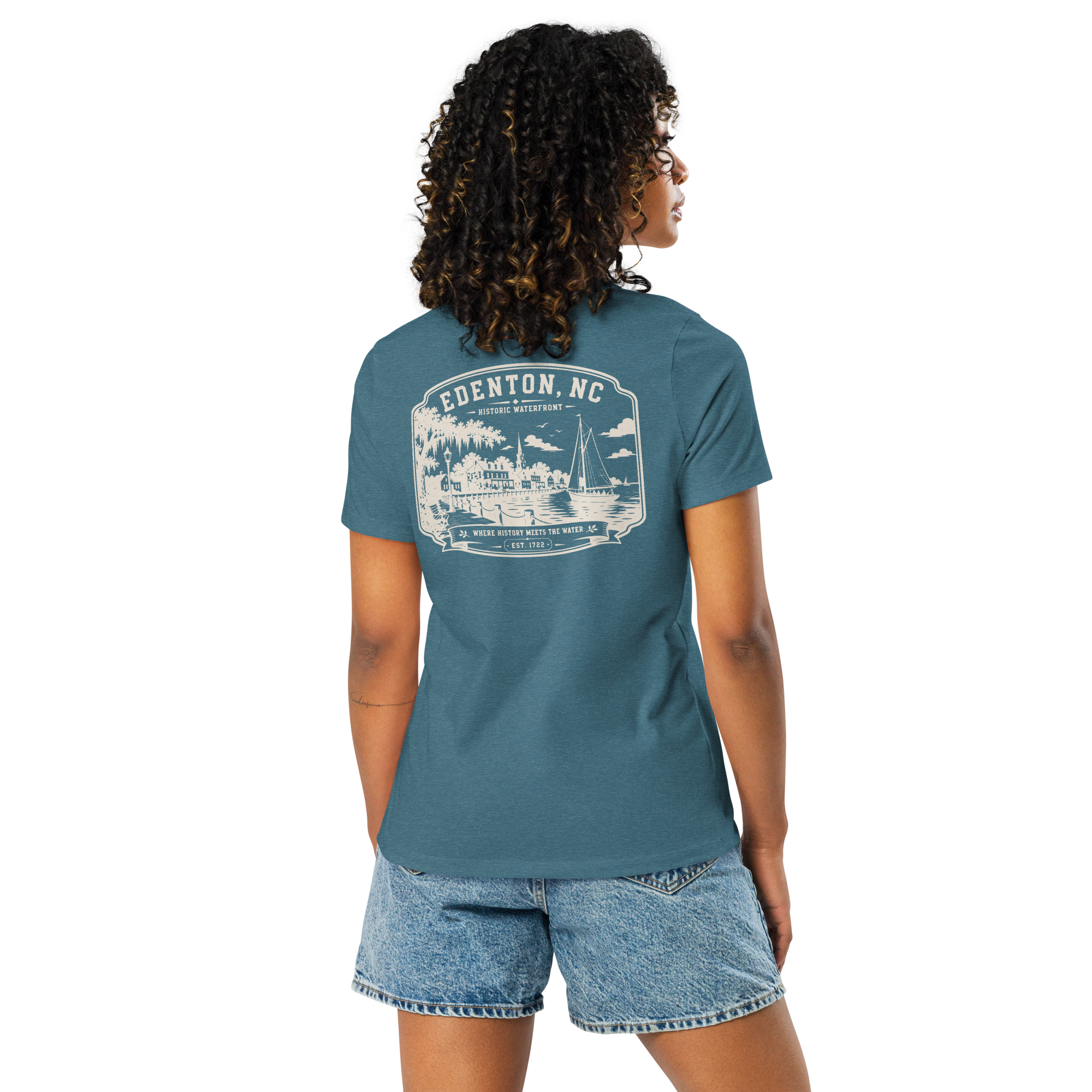 Edenton, NC - Historic Waterfront - Women's Relaxed T-Shirt