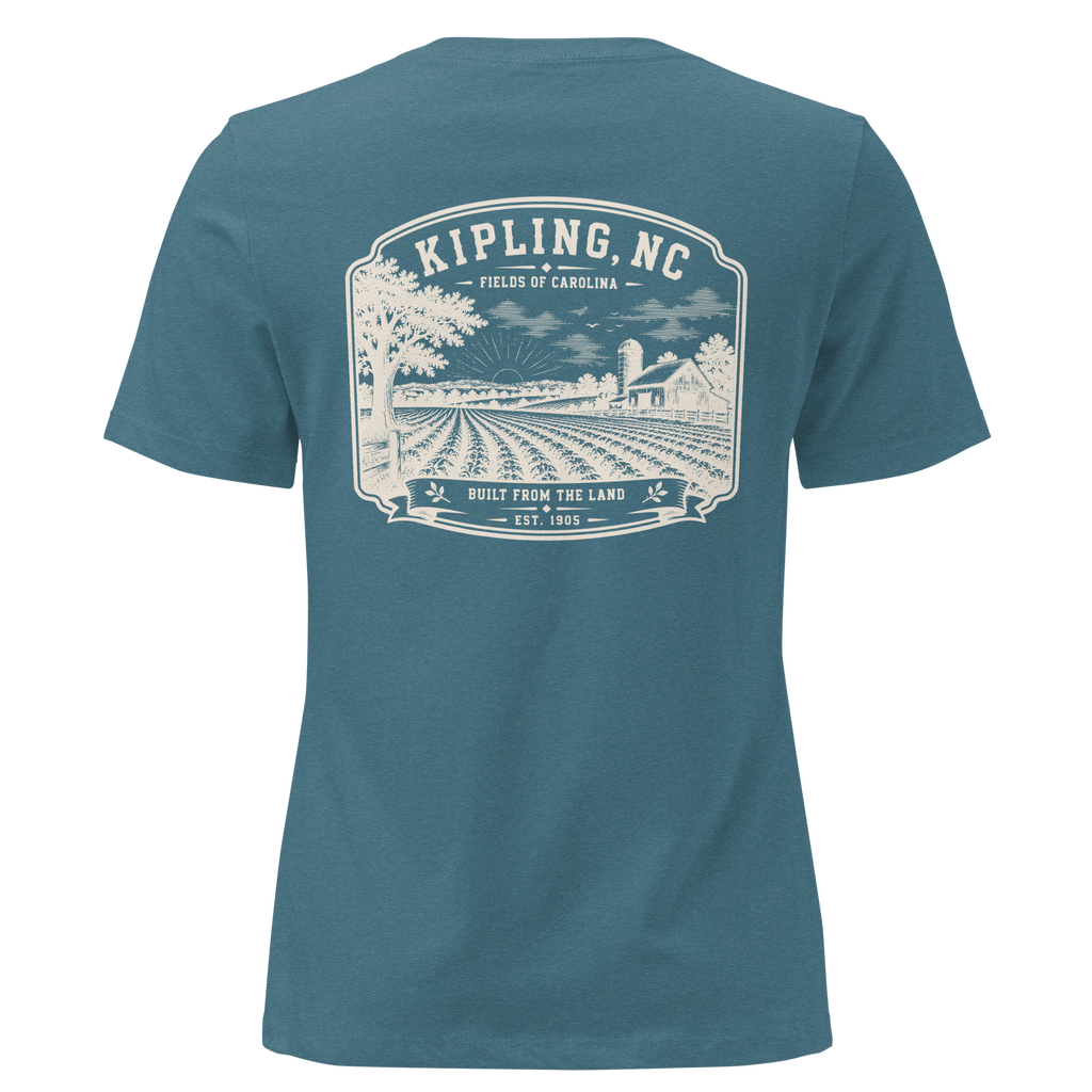Kipling, NC - Fields of Carolina - Women's Relaxed T-Shirt