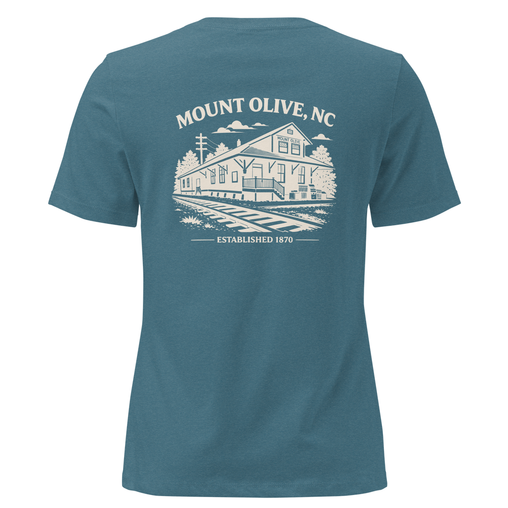 Mount Olive NC - Train Depot- Women's Relaxed T-Shirt