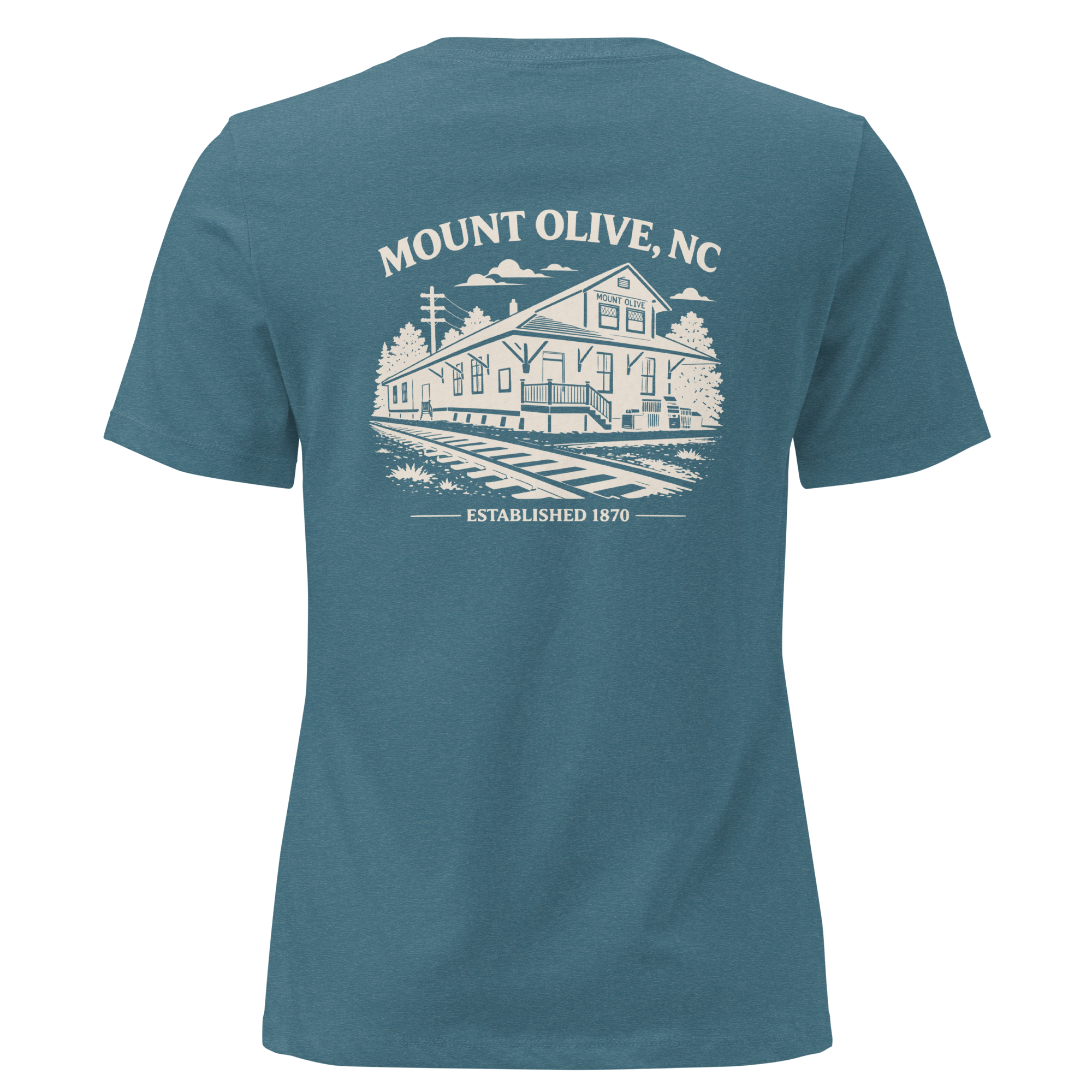 Mount Olive NC - Train Depot- Women's Relaxed T-Shirt