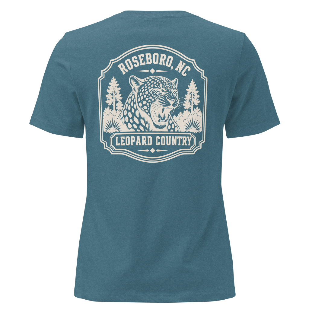 Roseboro NC - Leopard Country- Women's Relaxed T-Shirt