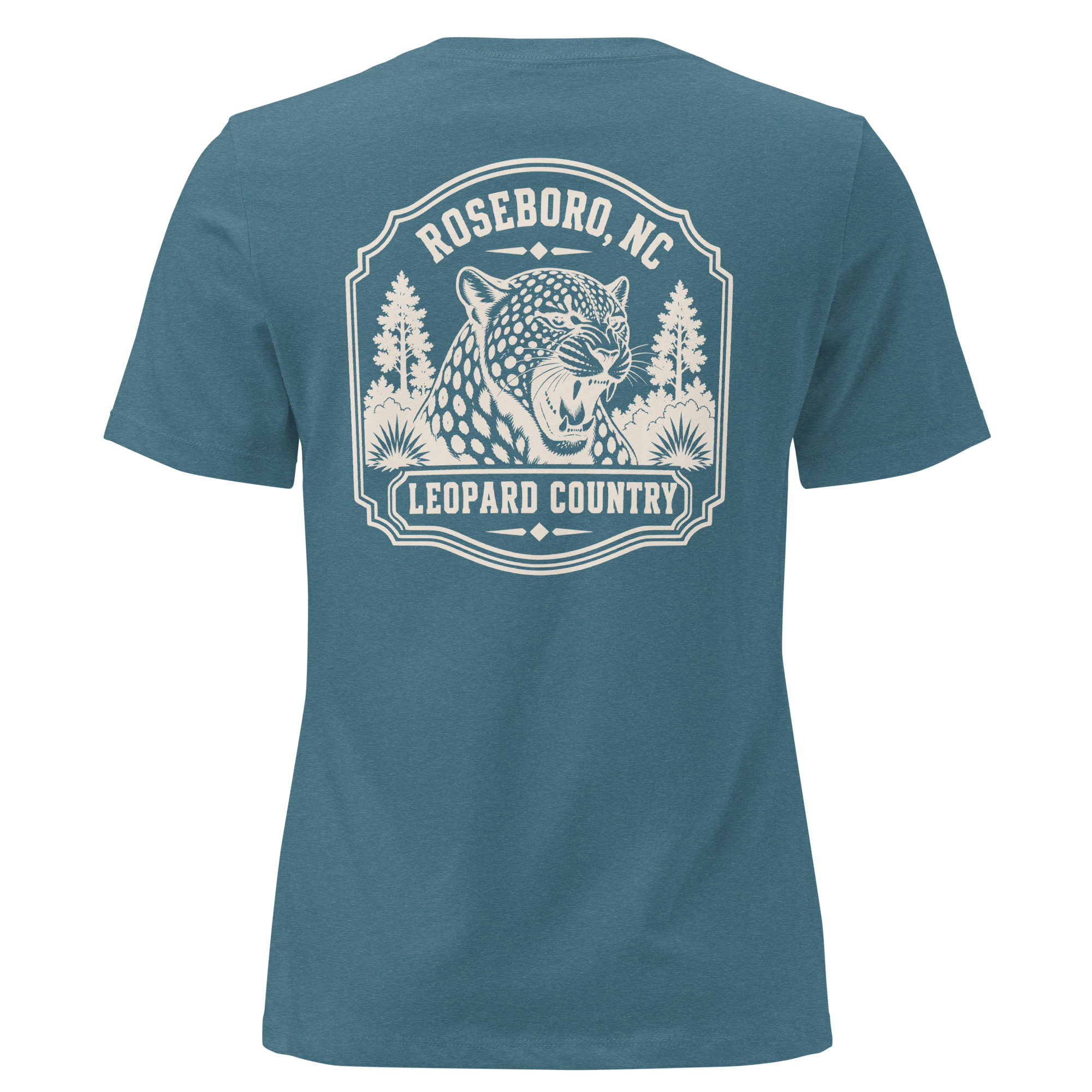 Roseboro NC - Leopard Country- Women's Relaxed T-Shirt