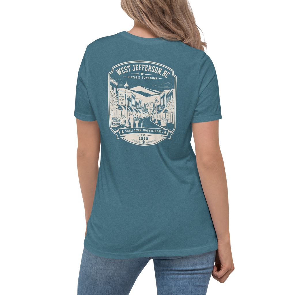 West Jefferson, NC - Historic Downtown - Women's Relaxed T-Shirt
