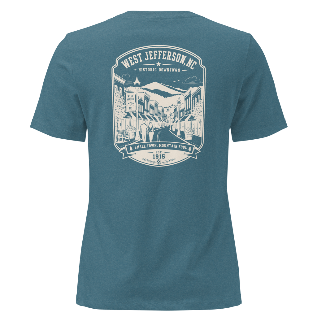 West Jefferson, NC - Historic Downtown - Women's Relaxed T-Shirt