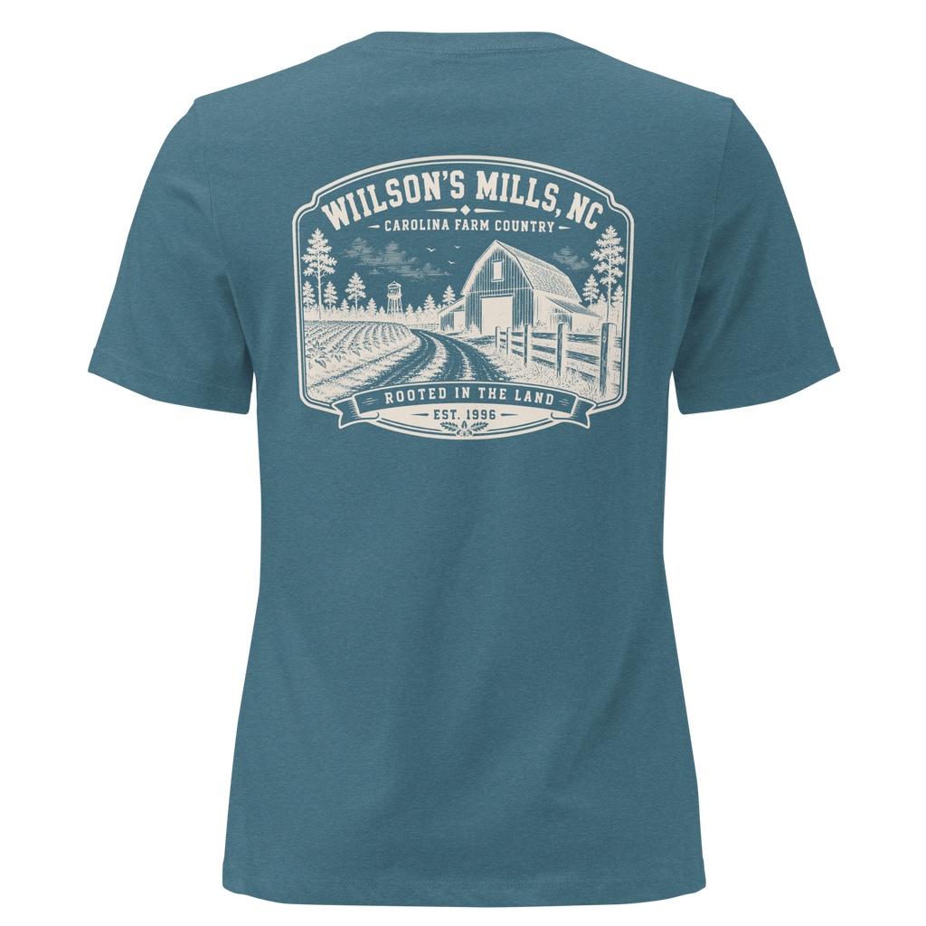 Wilson's Mills, NC - Farm Heritage - Women's Relaxed T-Shirt