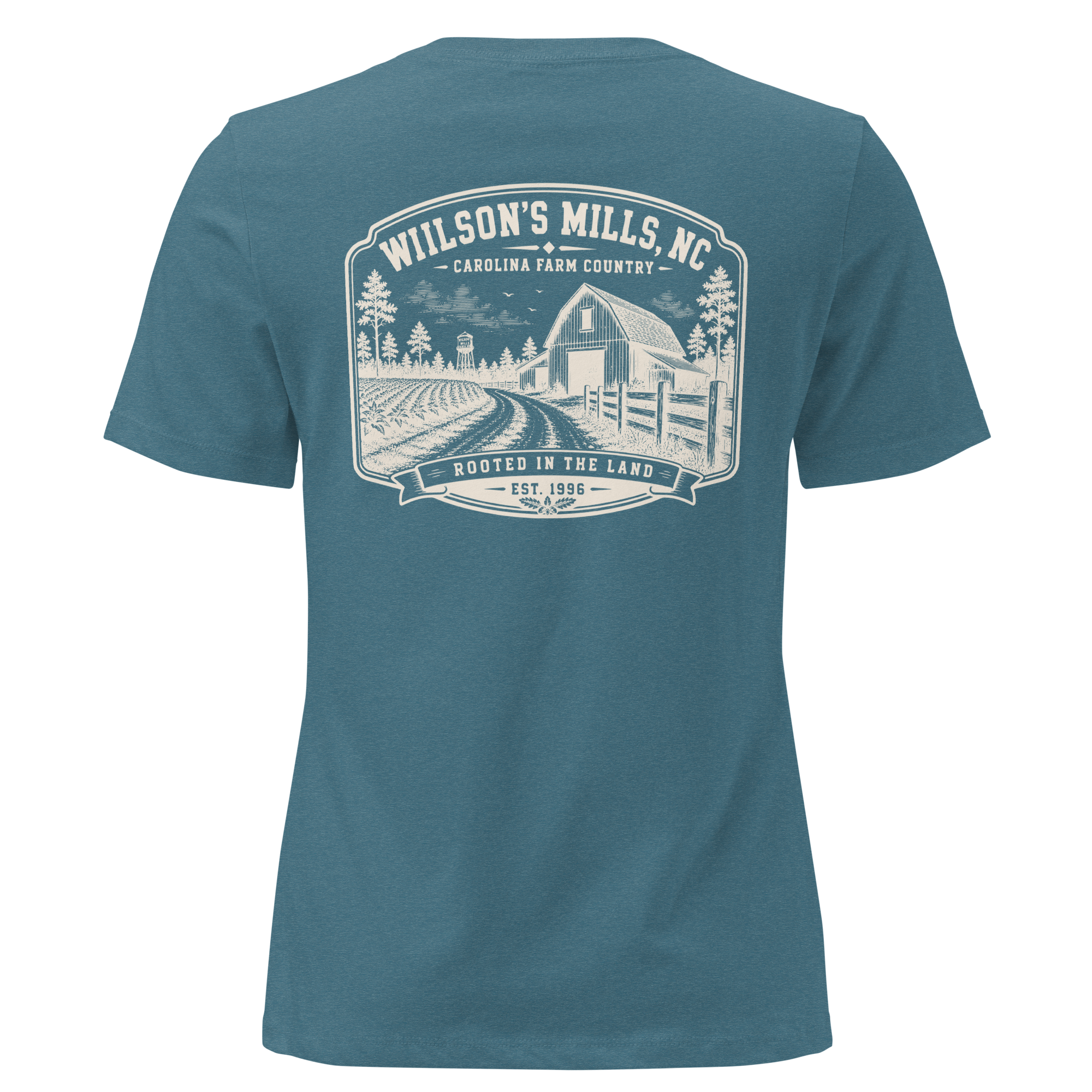 Wilson's Mills, NC - Farm Heritage - Women's Relaxed T-Shirt