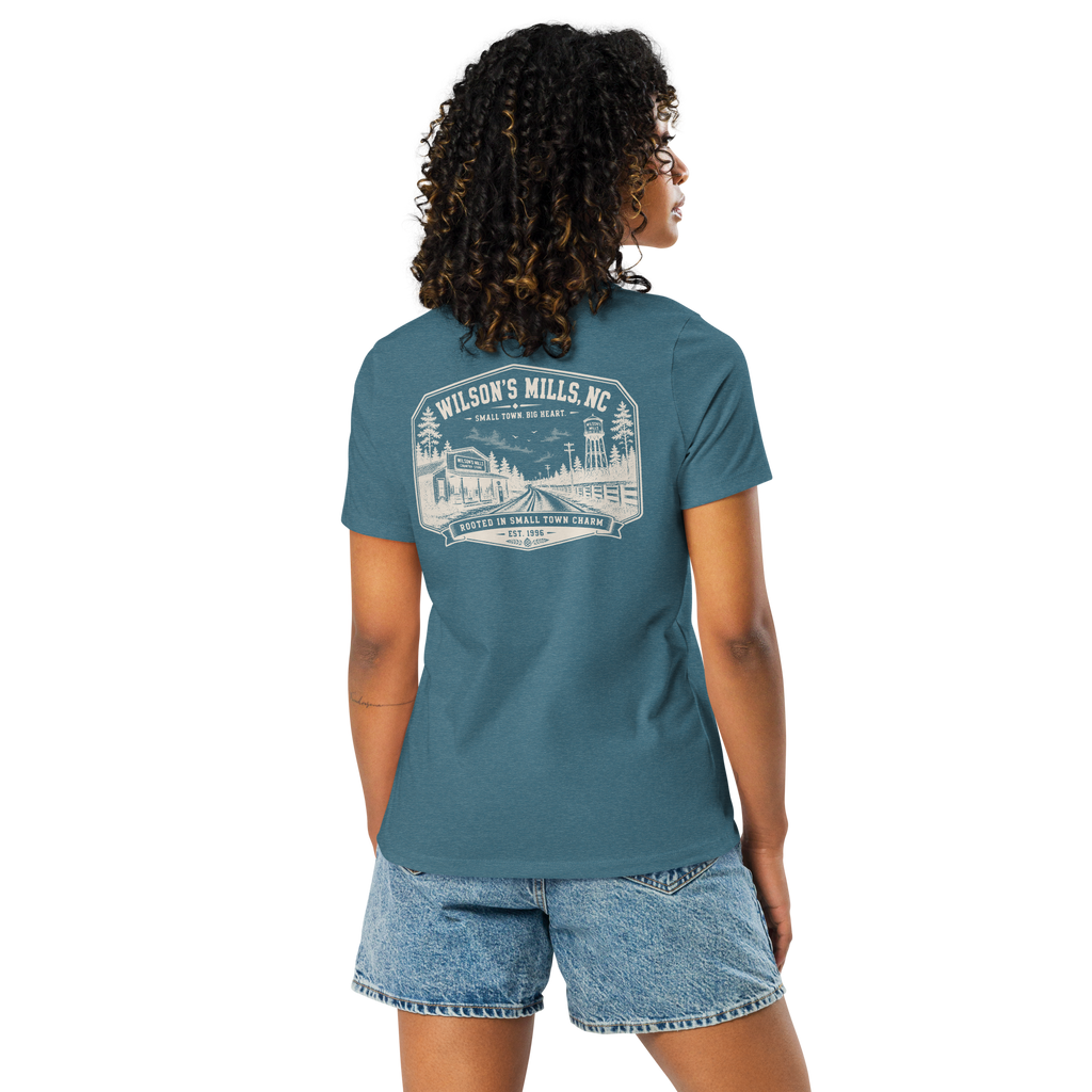 Wilson's Mills, NC - Small Town Charm - Women's Relaxed T-Shirt