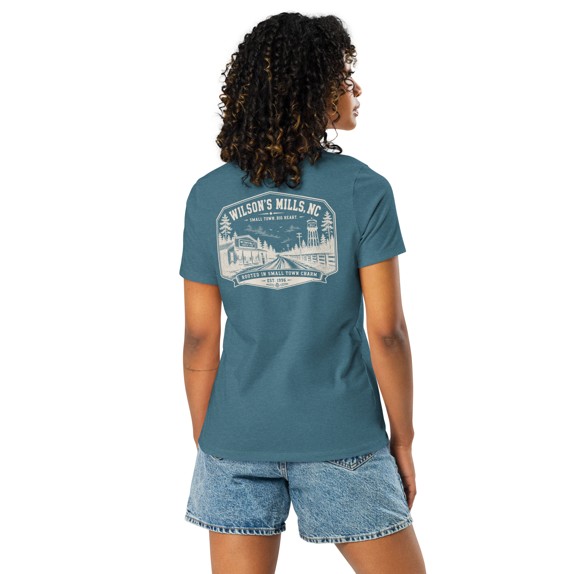 Wilson's Mills, NC - Small Town Charm - Women's Relaxed T-Shirt