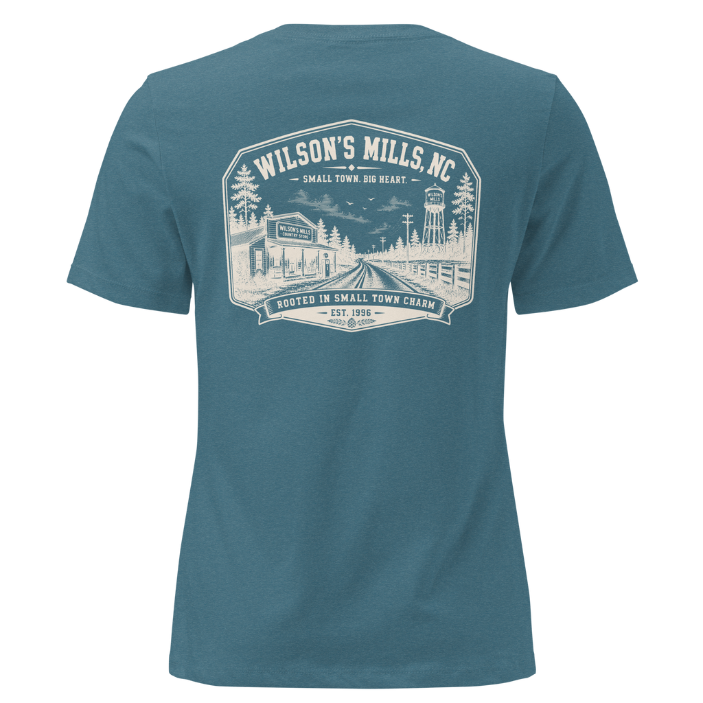Wilson's Mills, NC - Small Town Charm - Women's Relaxed T-Shirt