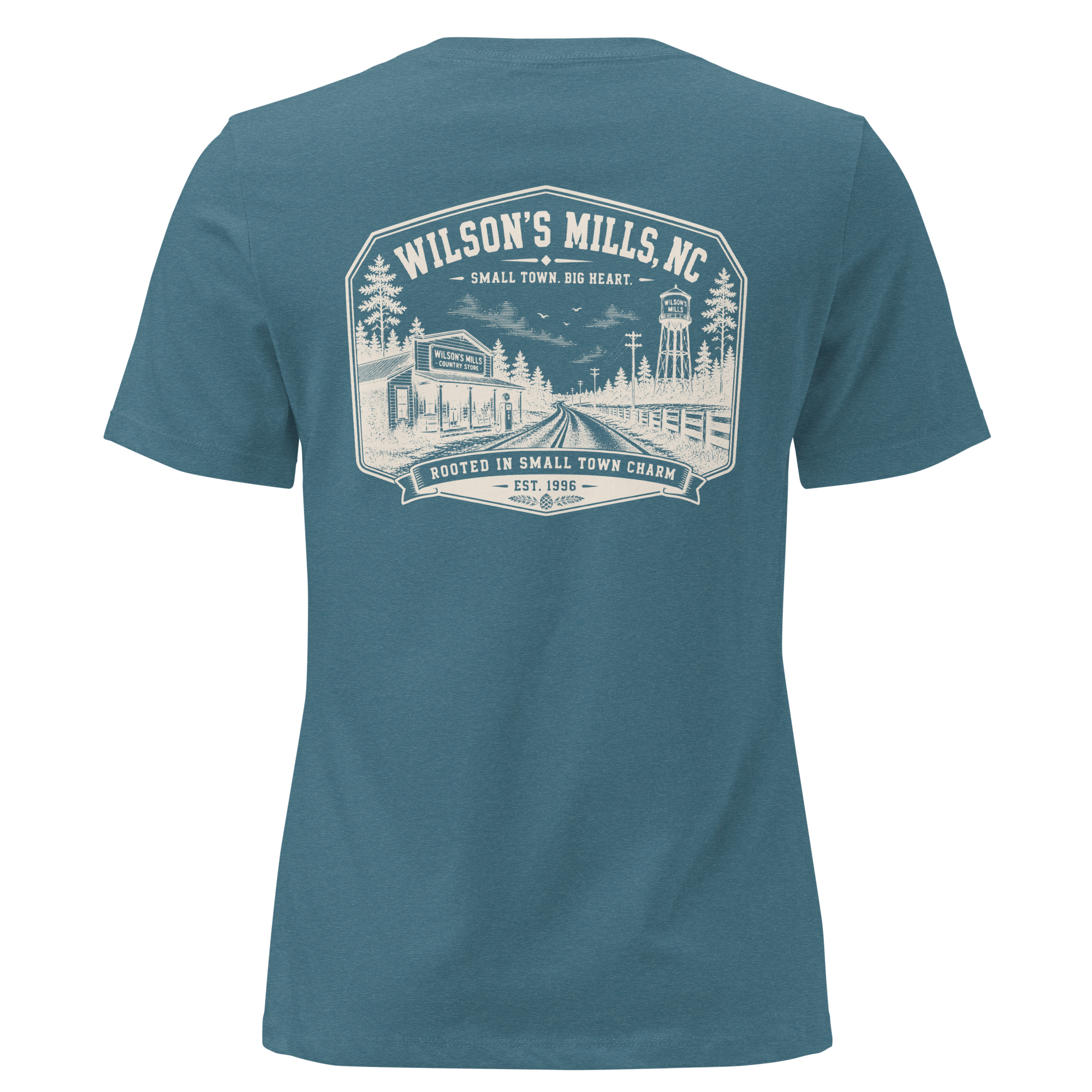 Wilson's Mills, NC - Small Town Charm - Women's Relaxed T-Shirt
