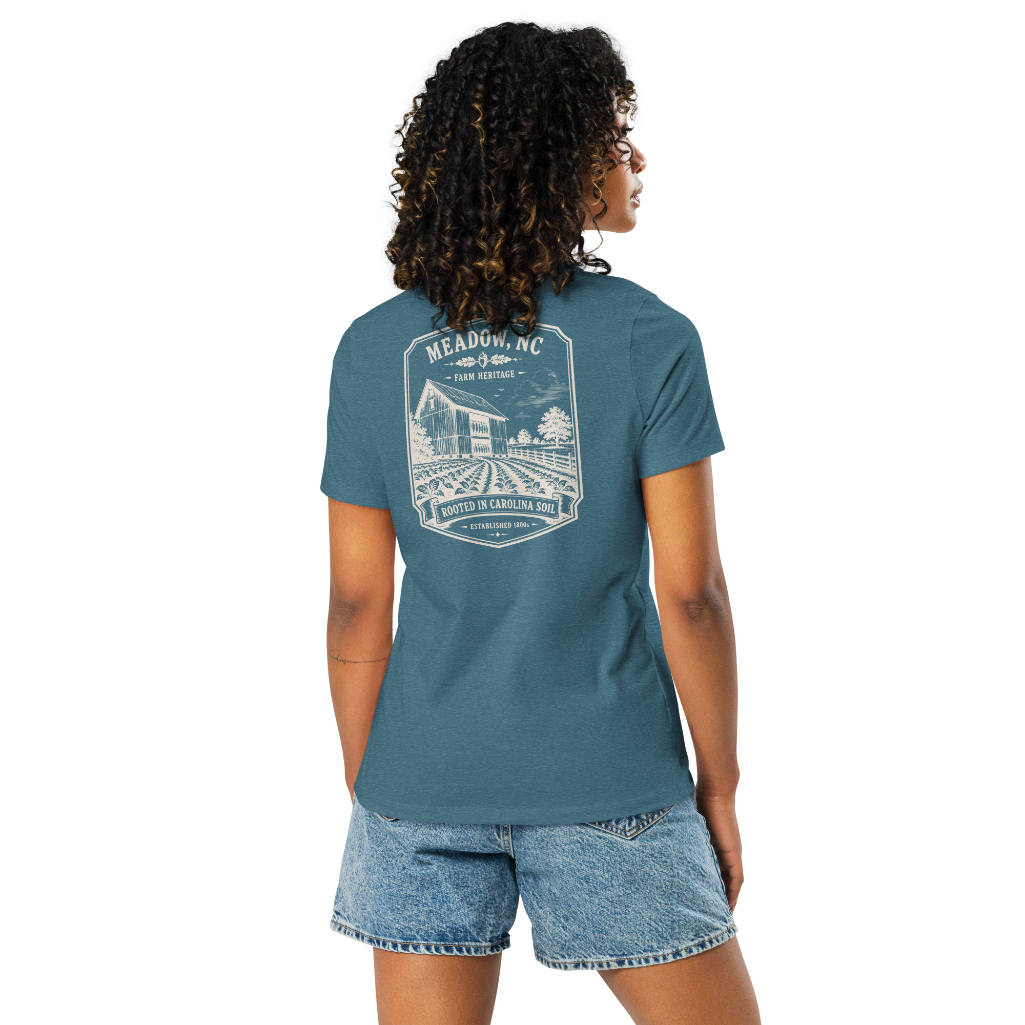 Meadow, NC - Rooted in Carolina - Women's Relaxed T-Shirt