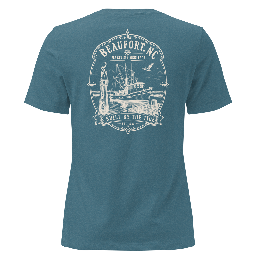 Beaufort, NC - Built by the Tide - Women's Relaxed T-Shirt