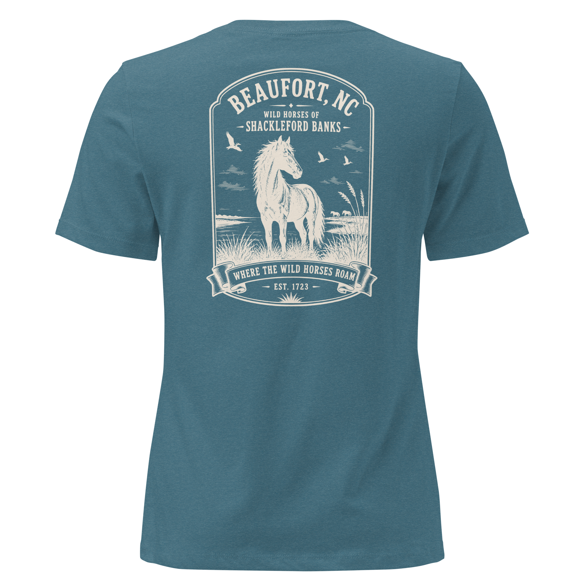 Beaufort, NC - Wild Horses of Shackleford Banks - Women's Relaxed T-Shirt