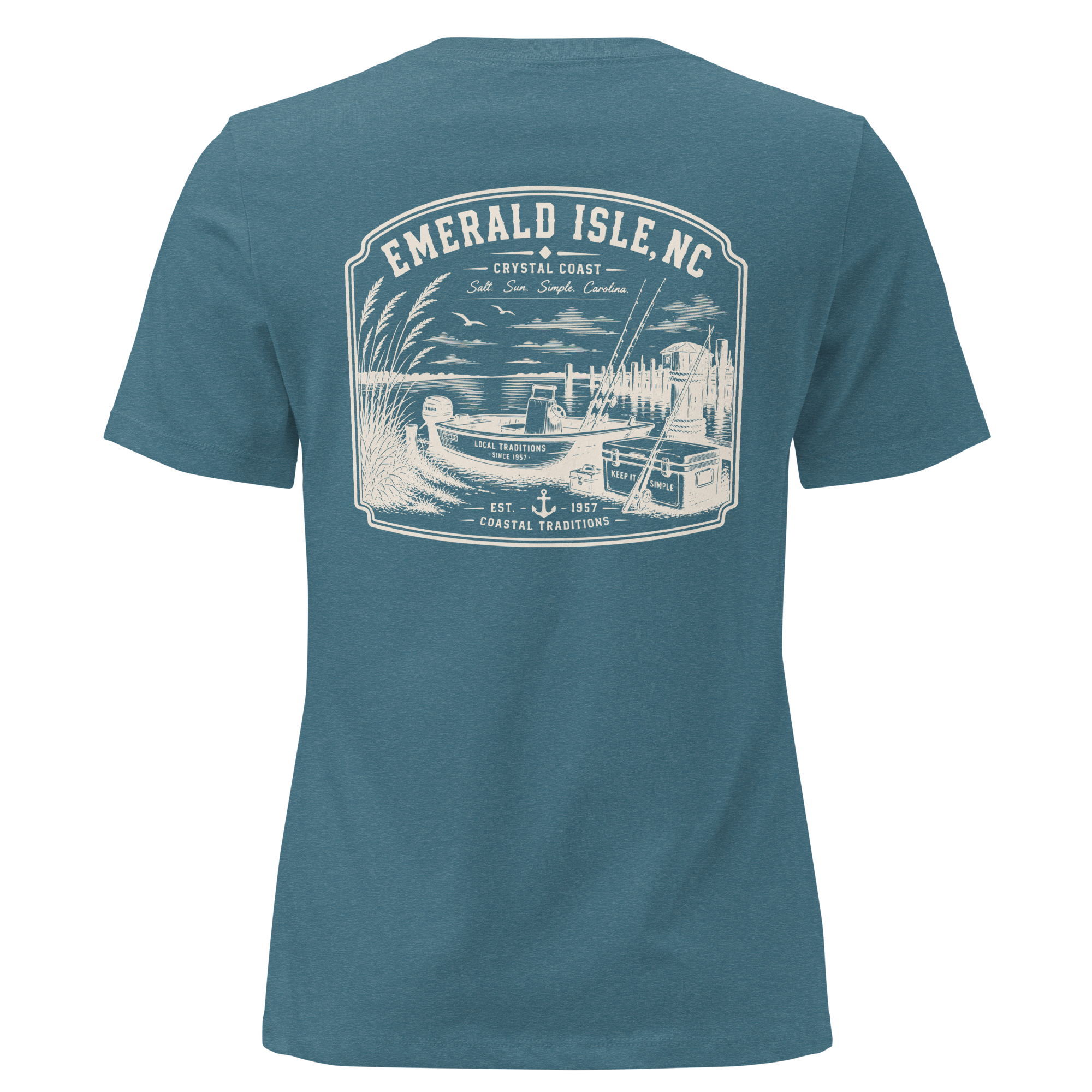 Emerald Isle NC - Salt, Sun, Simple - Women's Relaxed T-Shirt