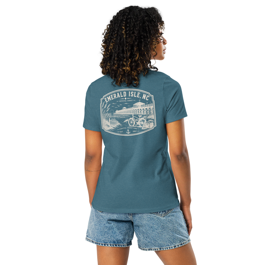 Emerald Isle NC - Day by the Pier - Women's Relaxed T-Shirt
