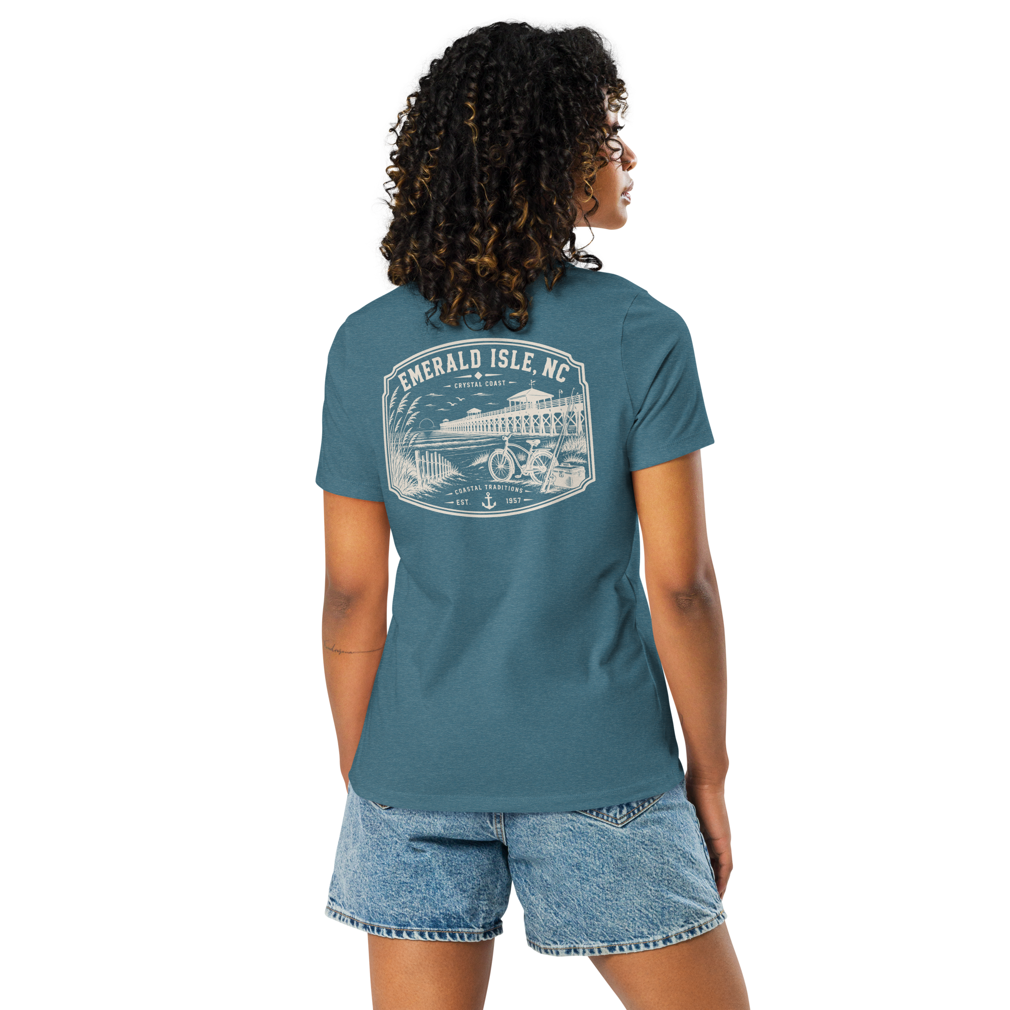 Emerald Isle NC - Day by the Pier - Women's Relaxed T-Shirt