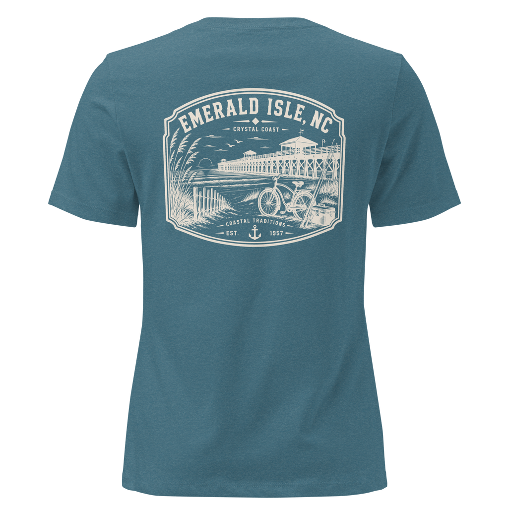 Emerald Isle NC - Day by the Pier - Women's Relaxed T-Shirt