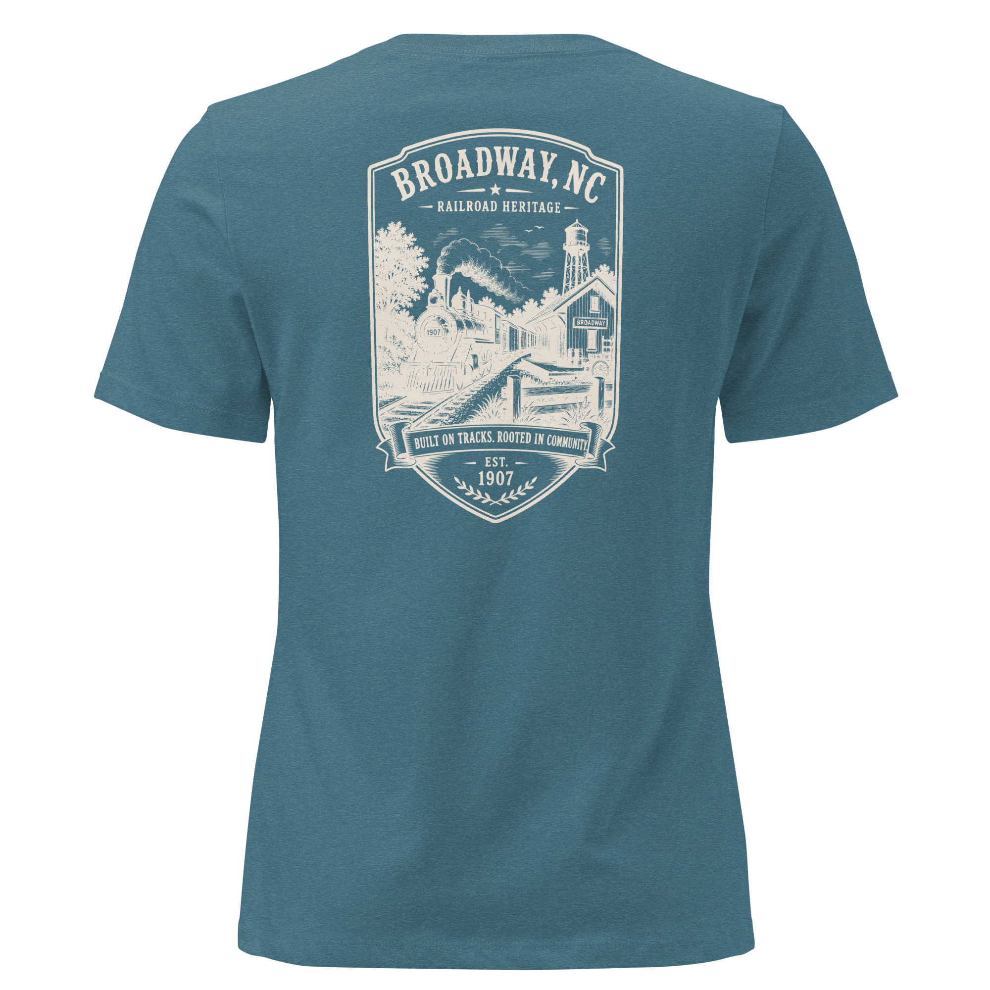 Broadway, NC - Railroad Heritage - Women's Relaxed T-Shirt