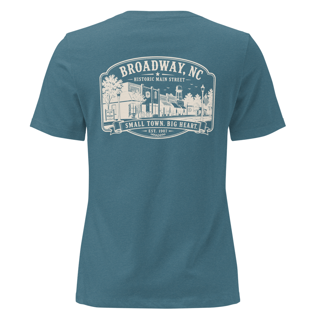 Broadway, NC - Main Street - Women's Relaxed T-Shirt