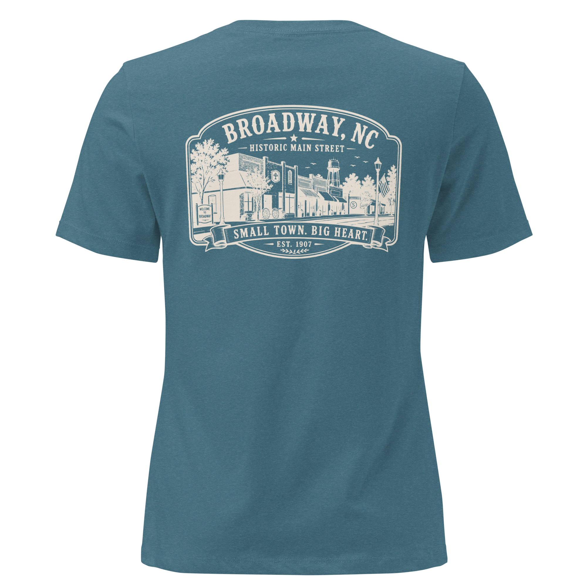 Broadway, NC - Main Street - Women's Relaxed T-Shirt