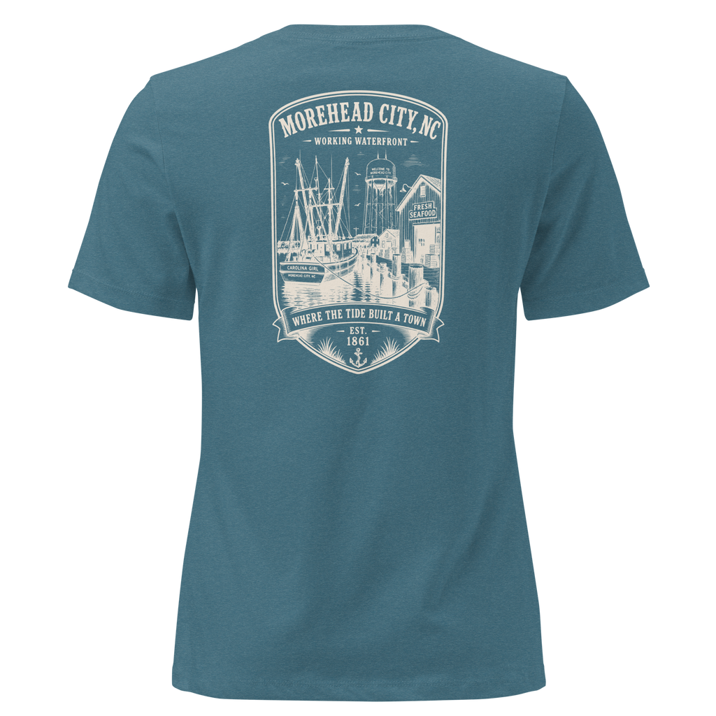 Morehead City, NC - Historic Waterfront - Women's Relaxed T-Shirt