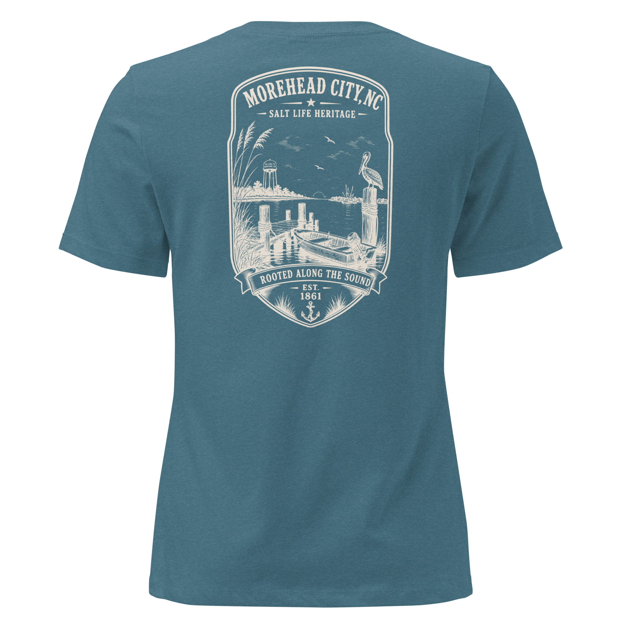 Morehead City, NC - Rooted Along the Sound - Women's Relaxed T-Shirt