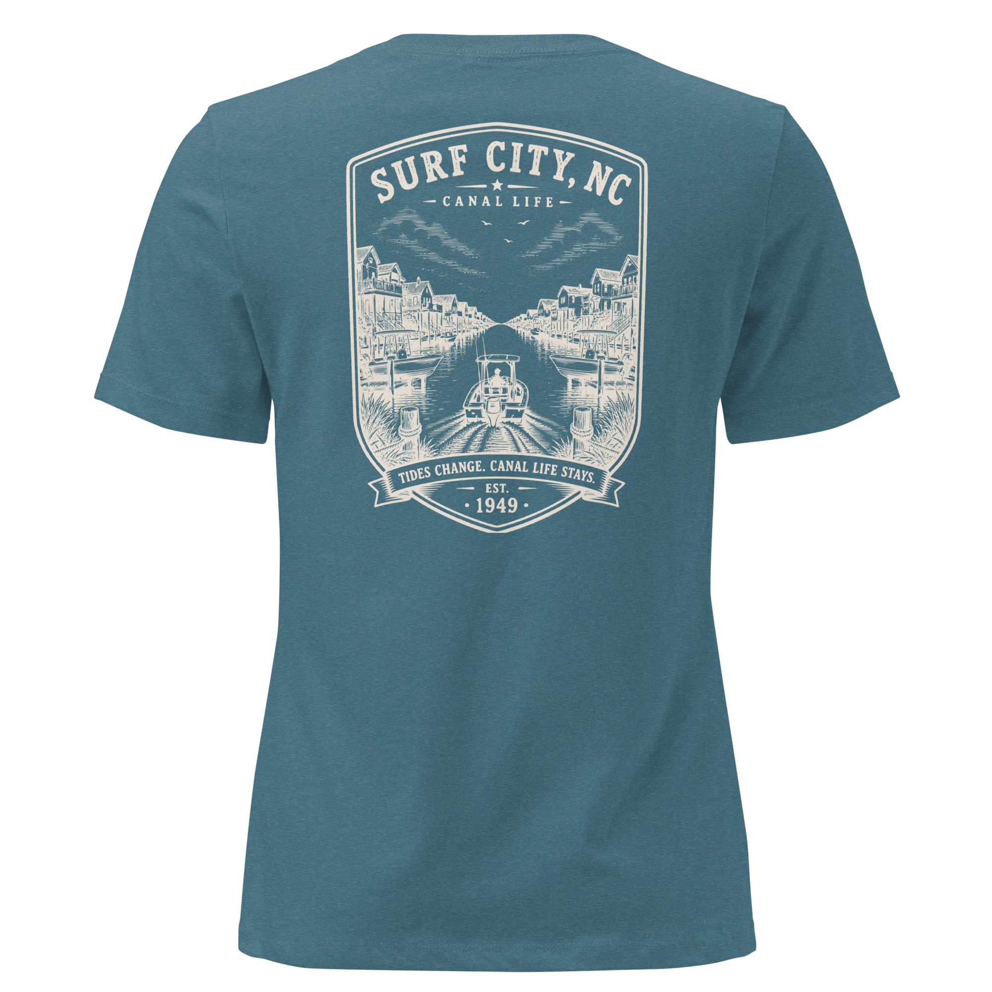 Surf City, NC - Canal Life - Women's Relaxed T-Shirt