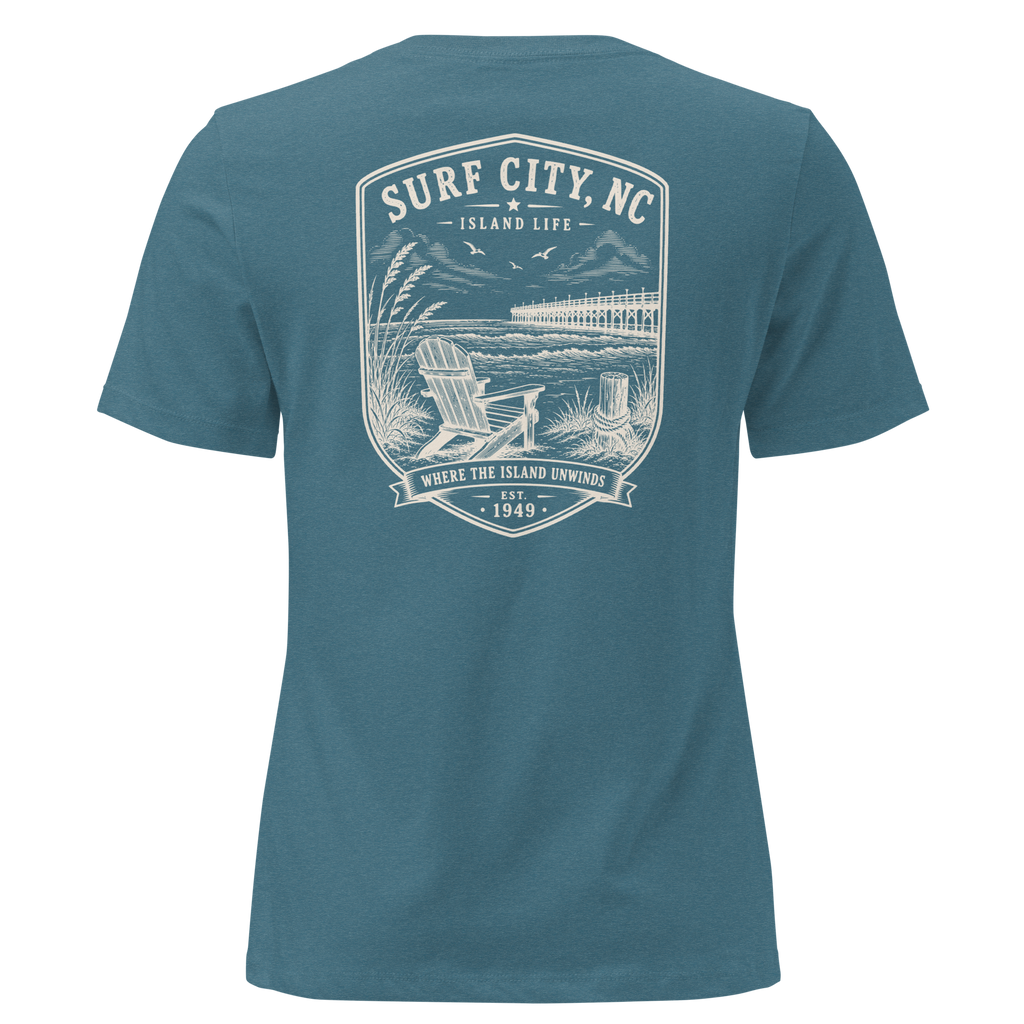 Surf City, NC - Island Life - Women's Relaxed T-Shirt