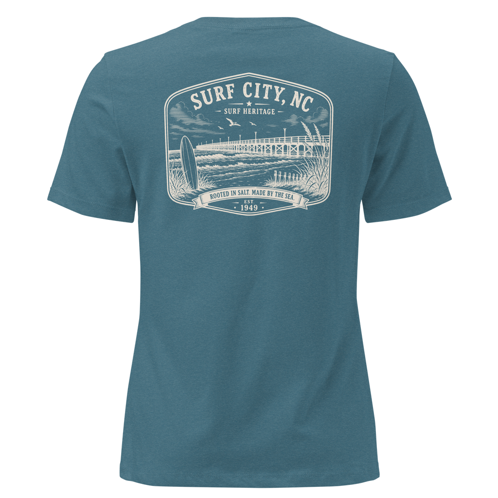 Surf City, NC - Surf Heritage - Women's Relaxed T-Shirt
