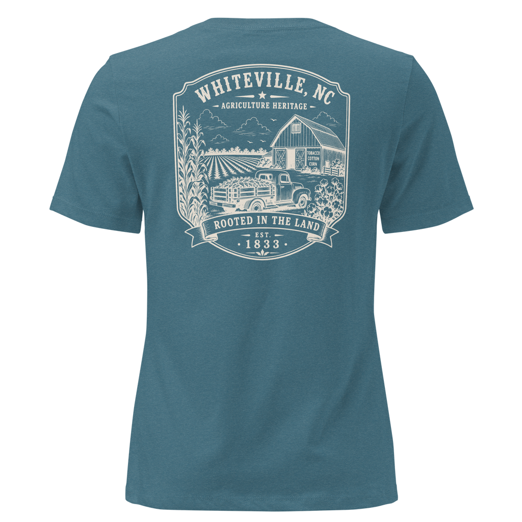 Whiteville, NC - Rooted In The Land - Women's Relaxed T-Shirt