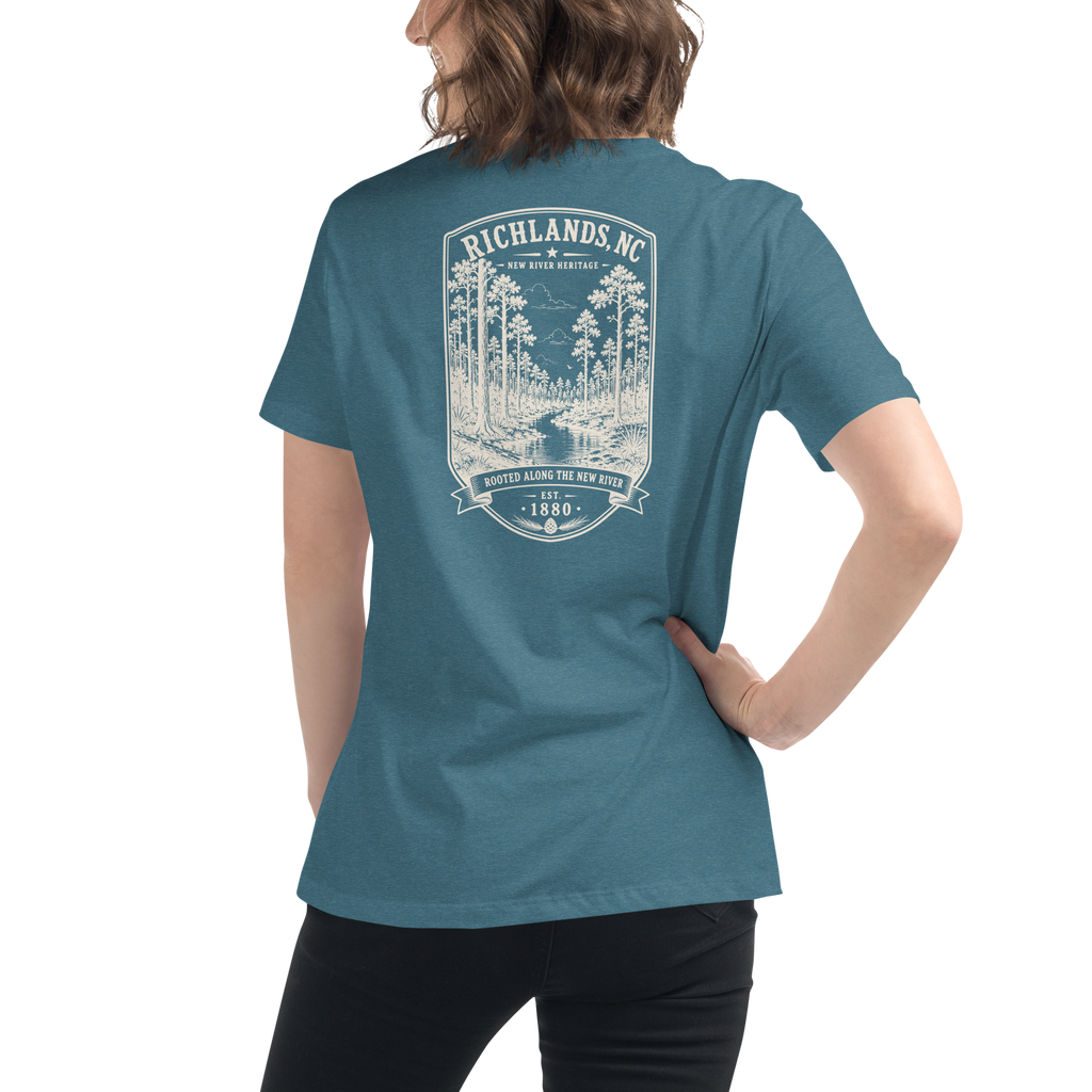 Richlands, NC - Rooted Along the New River - Women's Relaxed T-Shirt