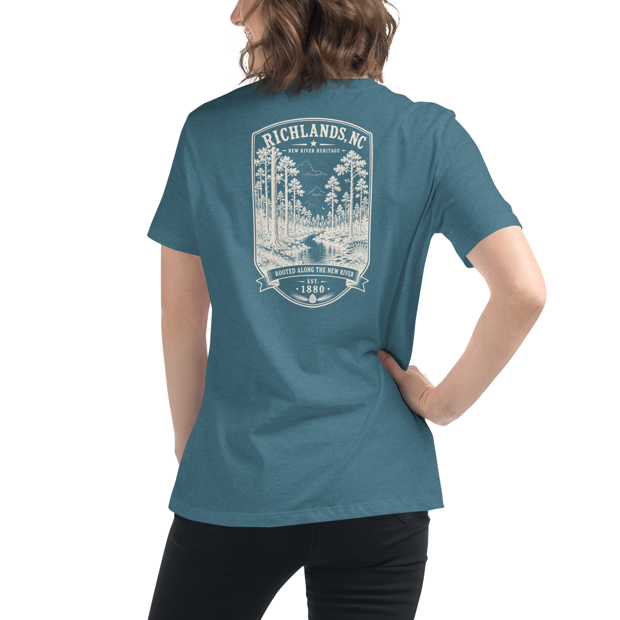 Richlands, NC - Rooted Along the New River - Women's Relaxed T-Shirt