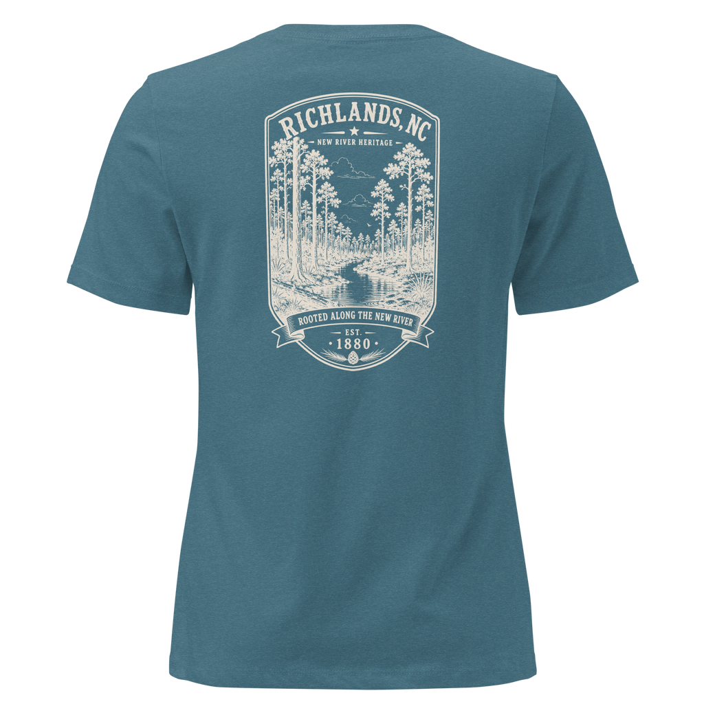 Richlands, NC - Rooted Along the New River - Women's Relaxed T-Shirt