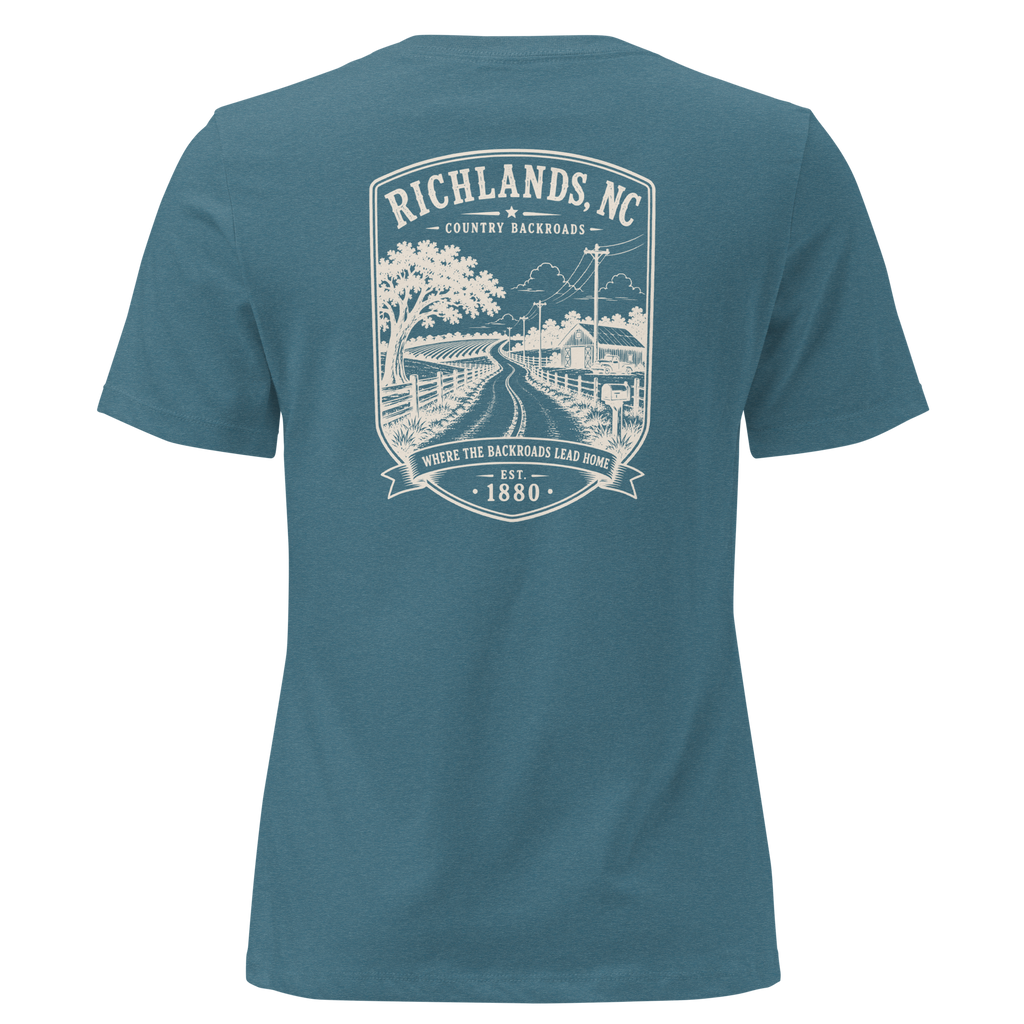 Richlands, NC - Country Backroads - Women's Relaxed T-Shirt