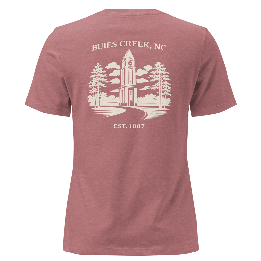 Buies Creek, NC - Campus Tower - Women's Relaxed T-Shirt