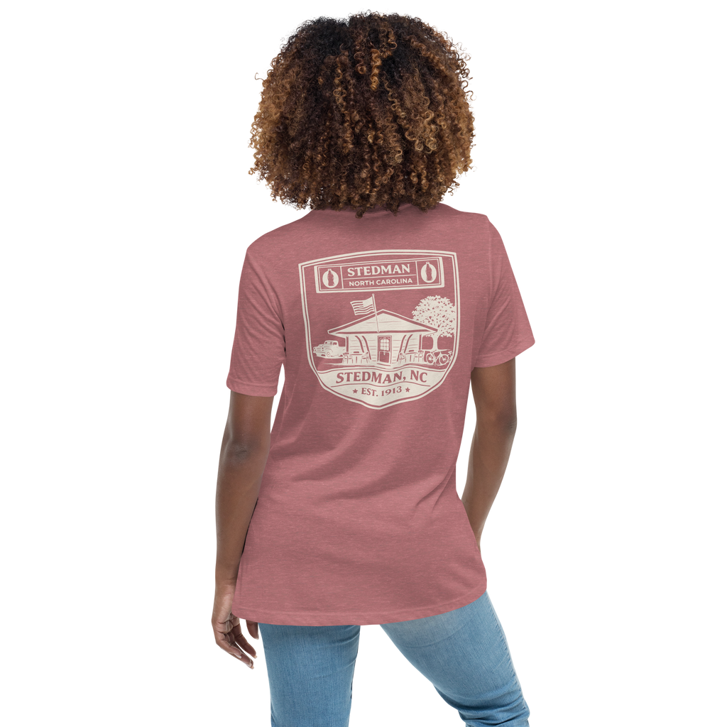 Stedman, NC - Stedman Soda Shop Badge- Women's Relaxed T-Shirt