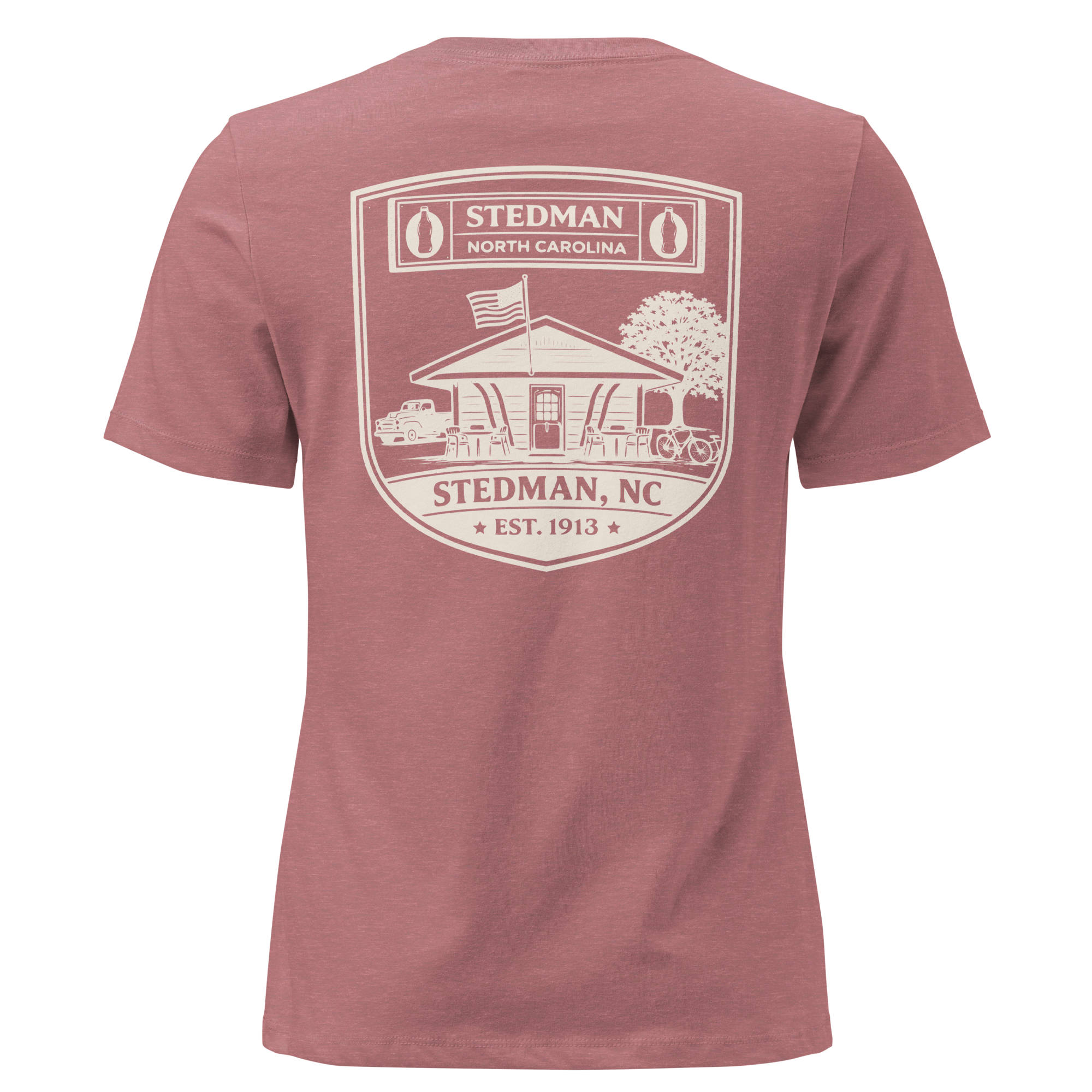 Stedman, NC - Stedman Soda Shop Badge- Women's Relaxed T-Shirt