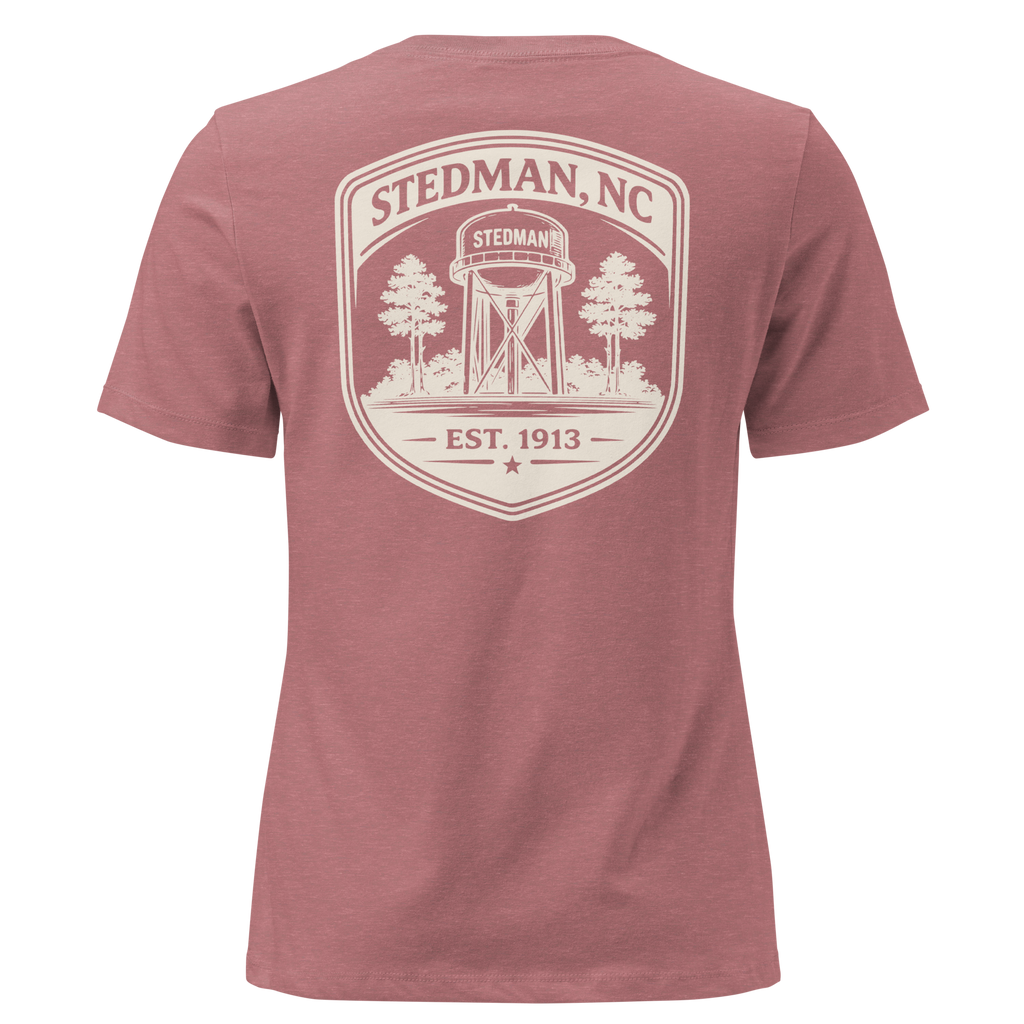Stedman, NC - Stedman Water Tower Badge- Women's Relaxed T-Shirt