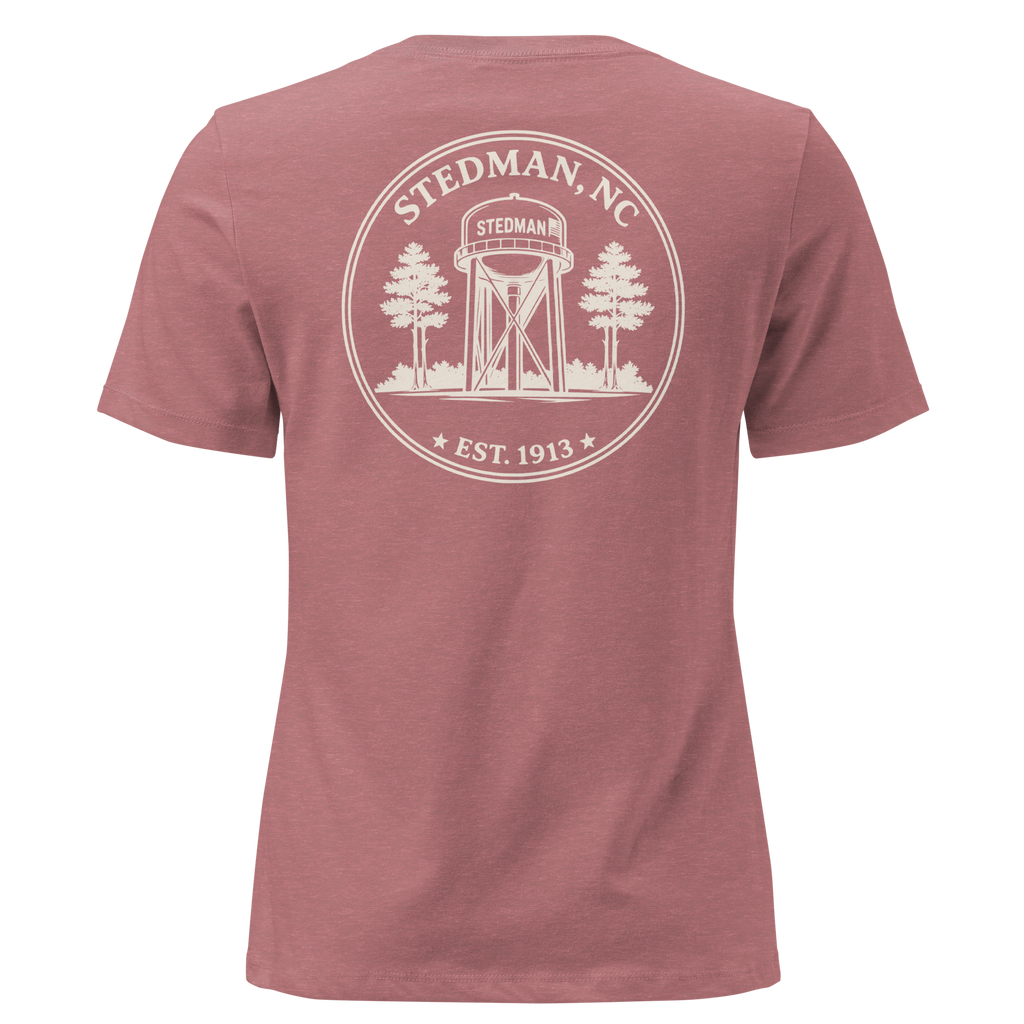 Stedman, NC - Stedman Water Tower Round Badge - Women's Relaxed T-Shirt