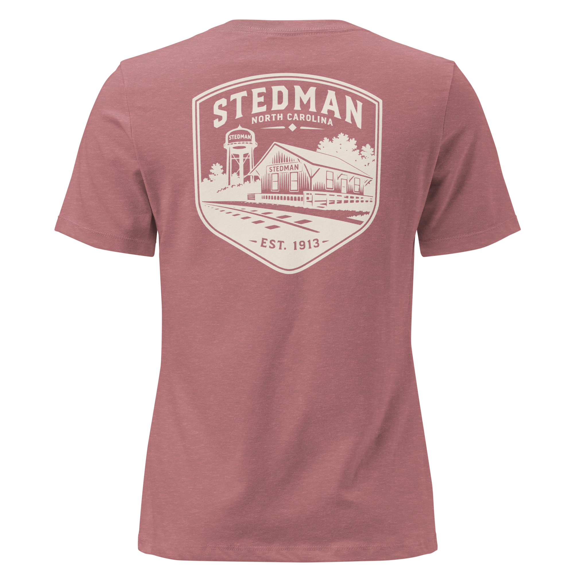 Stedman, NC - Stedman Train Depot Badge- Women's Relaxed T-Shirt