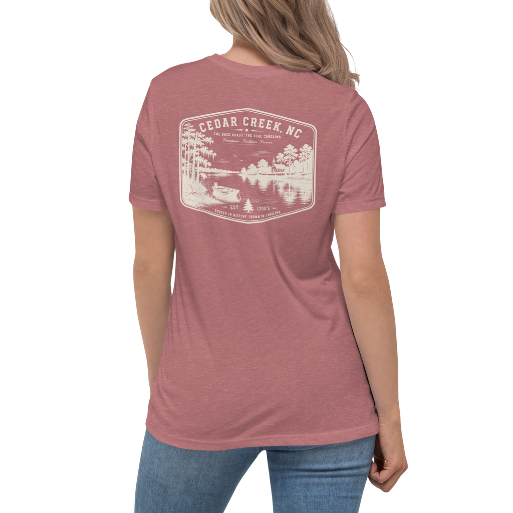 Cedar Creek, NC - The River - Women's Relaxed T-Shirt