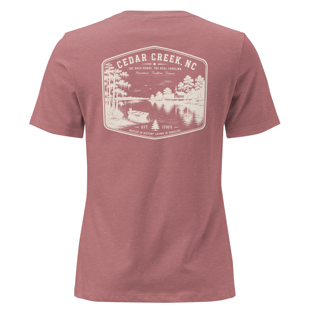 Cedar Creek, NC - The River - Women's Relaxed T-Shirt