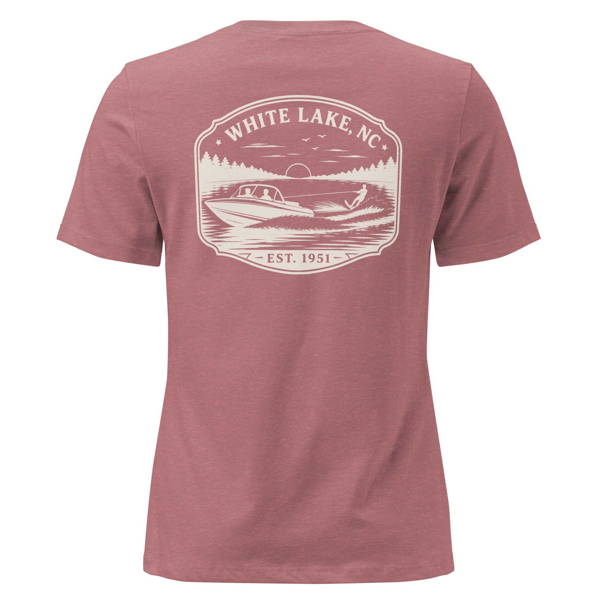 White Lake NC - Boat Fun- Women's Relaxed T-Shirt