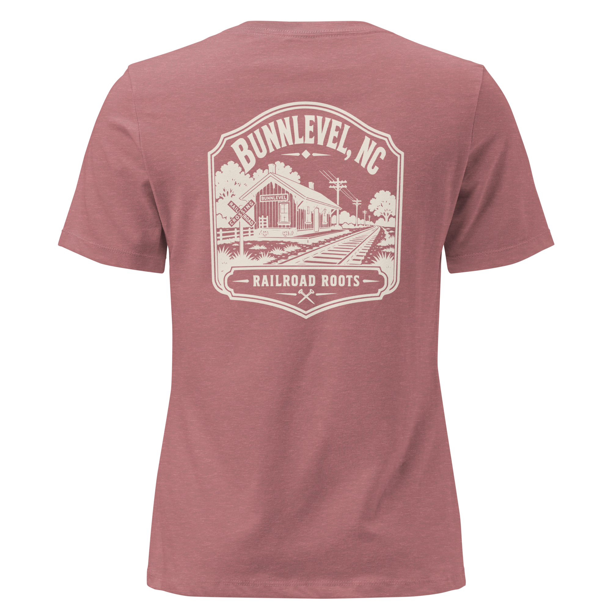 Bunnlevel NC - Railroad Town- Women's Relaxed T-Shirt
