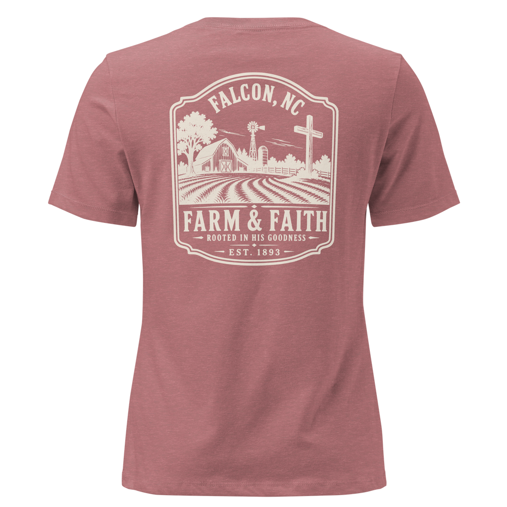 Falcon NC - Farm & Faith- Women's Relaxed T-Shirt